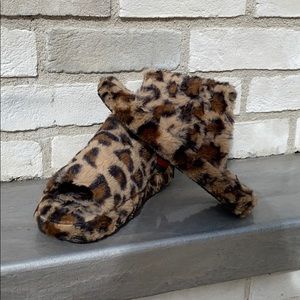 Cheetah slippers